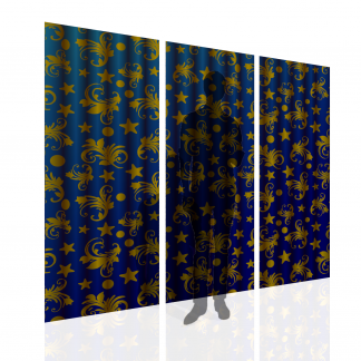 Blue Moon and Stars Curtains Multibanner Backdrop