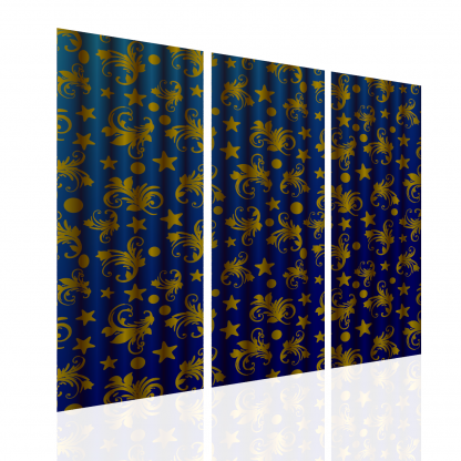 Blue Moon and Stars Curtains Multibanner Backdrop - Image 4