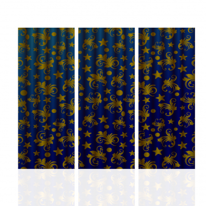 Blue Moon and Stars Curtains Multibanner Backdrop - Image 3