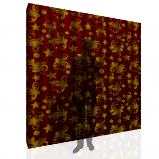 Burgundy Moon and Star Curtain