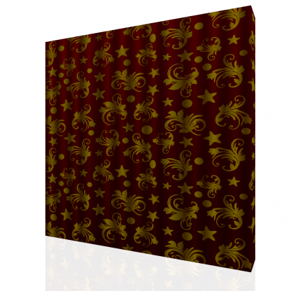 Burgundy Moon and Star Curtain - Image 2