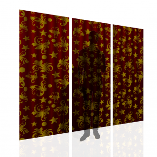 Burgundy Moon and Stars Curtains Multibanner Backdrop