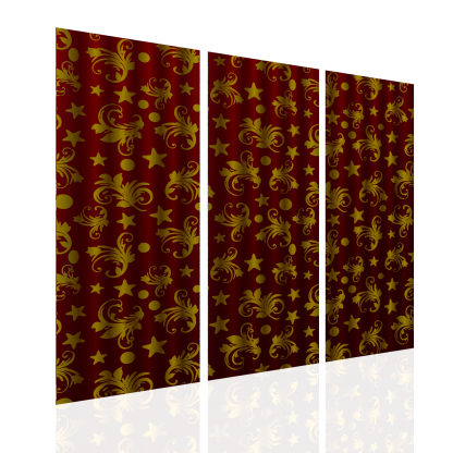 Burgundy Moon and Stars Curtains Multibanner Backdrop - Image 4