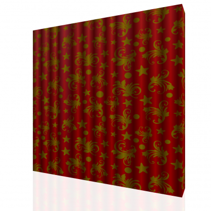 Red Moon and Stars Curtains - Image 2