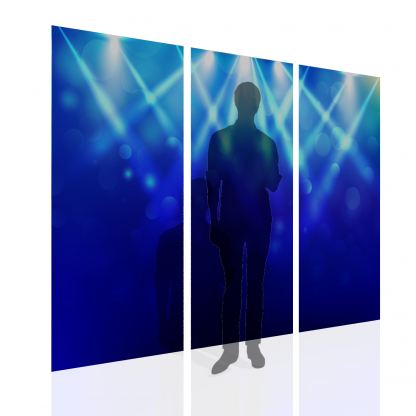 Blue Stage Multibanner Backdrop