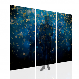 Blue & Yellow Confetti Multibanner Backdrop