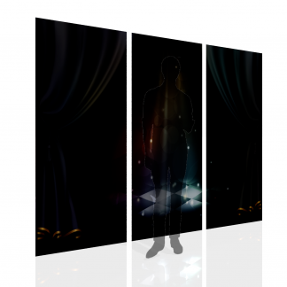 Darkened Stage Multibanner Backdrop