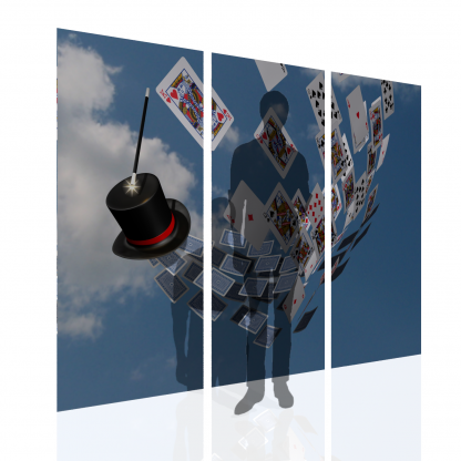 Top Hat and Cards Multibanner Backdrop