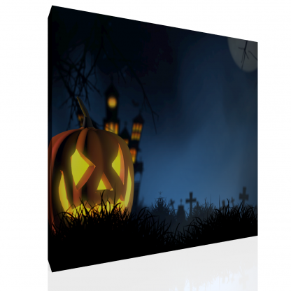 Full Stand and Creepy Halloween with Pumpkin / Jack O Lantern Backdrop - Image 4