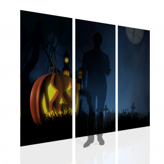 Creepy Halloween Pumpkin / Jack O Lantern Multibanner Backdrop