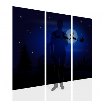 Santa Sleigh / Christmas Night Multibanner Backdrop