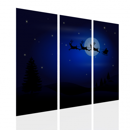 Santa Sleigh / Christmas Night Multibanner Backdrop - Image 4