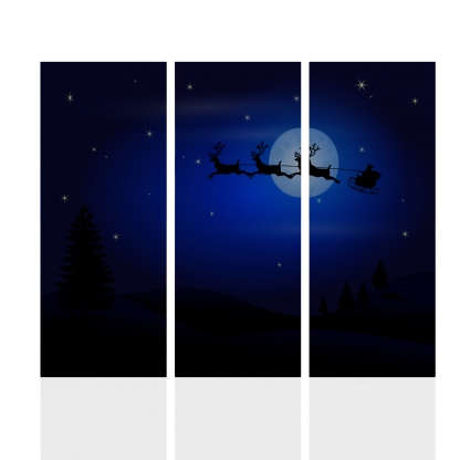 Santa Sleigh / Christmas Night Multibanner Backdrop - Image 3