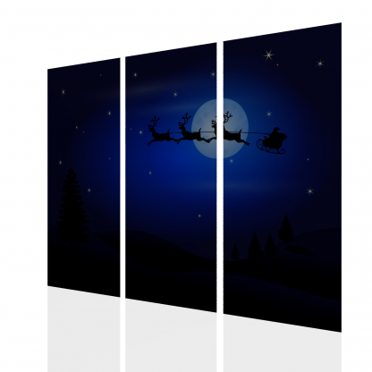 Santa Sleigh / Christmas Night Multibanner Backdrop - Image 2