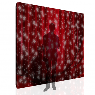 Red Curtains with snowflakes / stars