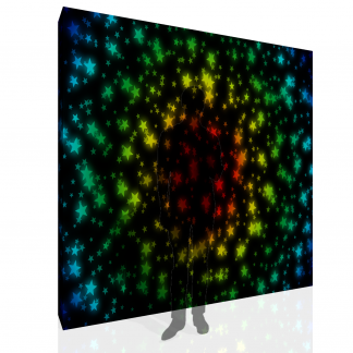 Full Stand and Rainbow Stars Backdrop