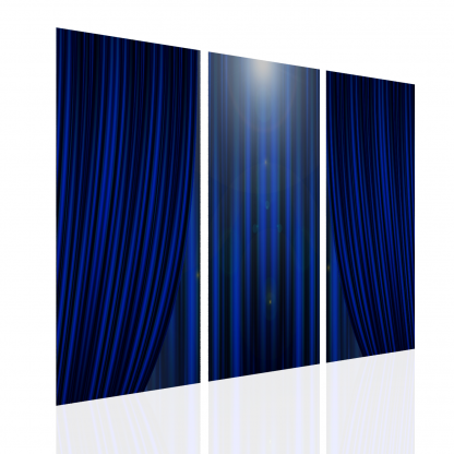 Blue Curtains Multibanner Backdrop - Image 4