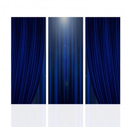 Blue Curtains Multibanner Backdrop - Image 3