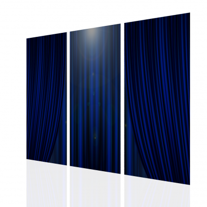 Blue Curtains Multibanner Backdrop - Image 2